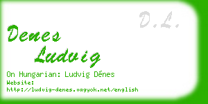denes ludvig business card
